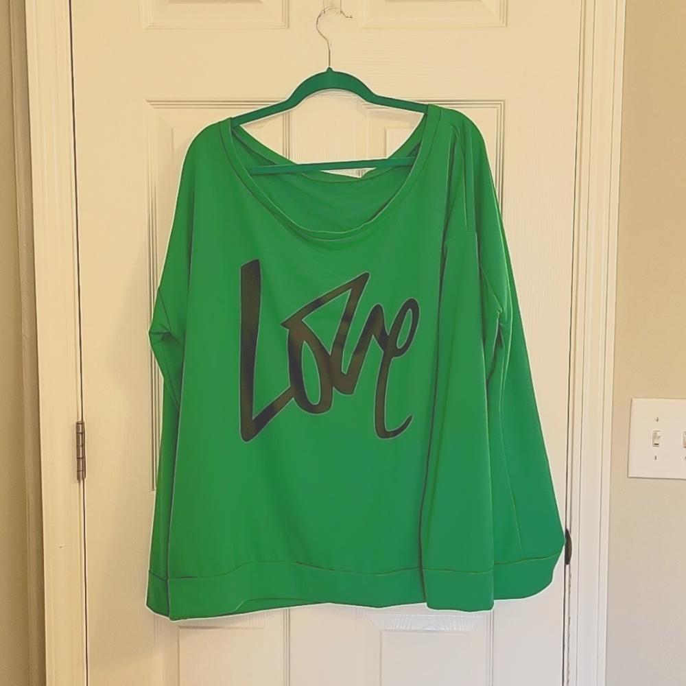 Off the shoulder sweatshirt